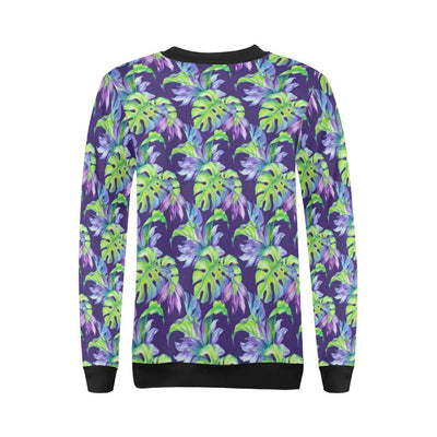 Tropical Flower Pattern Print Design TF019 Women Long Sleeve Sweatshirt-JorJune
