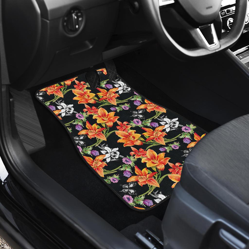 Tropical Flower Pattern Print Design TF02 Car Floor Mats-JORJUNE.COM