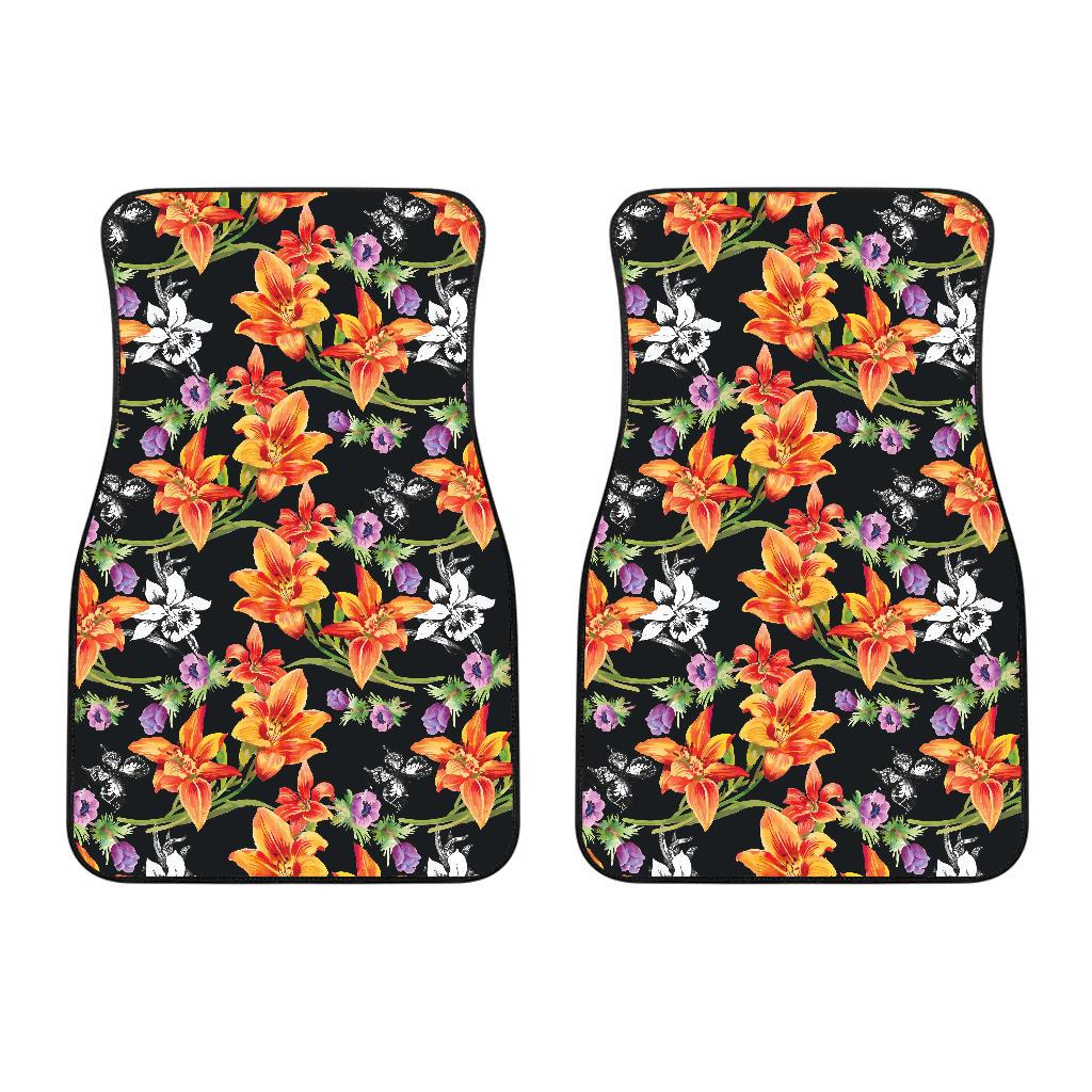 Tropical Flower Pattern Print Design TF02 Car Floor Mats-JORJUNE.COM
