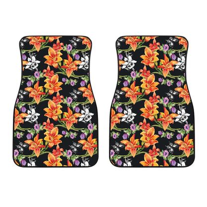 Tropical Flower Pattern Print Design TF02 Car Floor Mats-JORJUNE.COM