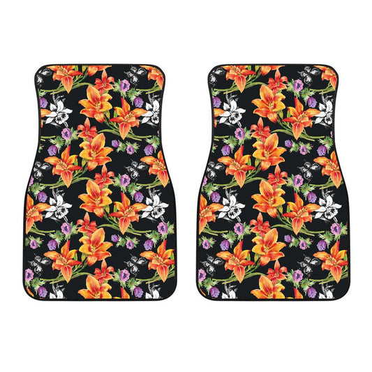 Tropical Flower Pattern Print Design TF02 Car Floor Mats-JORJUNE.COM