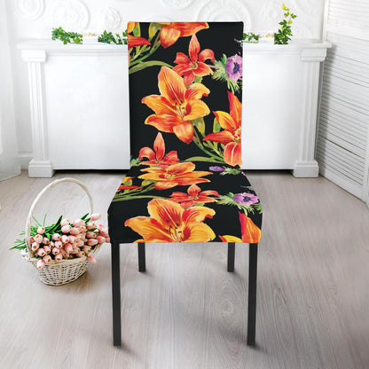 Tropical Flower Pattern Print Design TF02 Dining Chair Slipcover-JORJUNE.COM