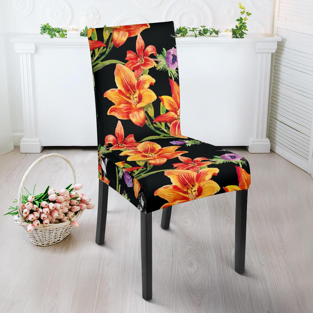 Tropical Flower Pattern Print Design TF02 Dining Chair Slipcover-JORJUNE.COM