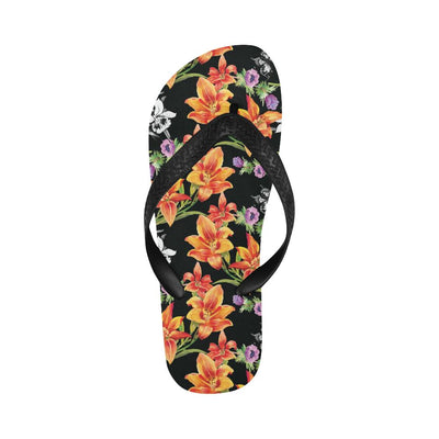 Tropical Flower Pattern Print Design TF02 Flip Flops-JorJune