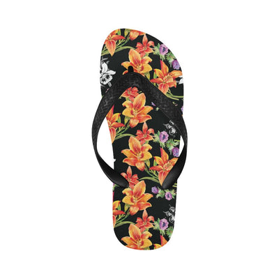 Tropical Flower Pattern Print Design TF02 Flip Flops-JorJune