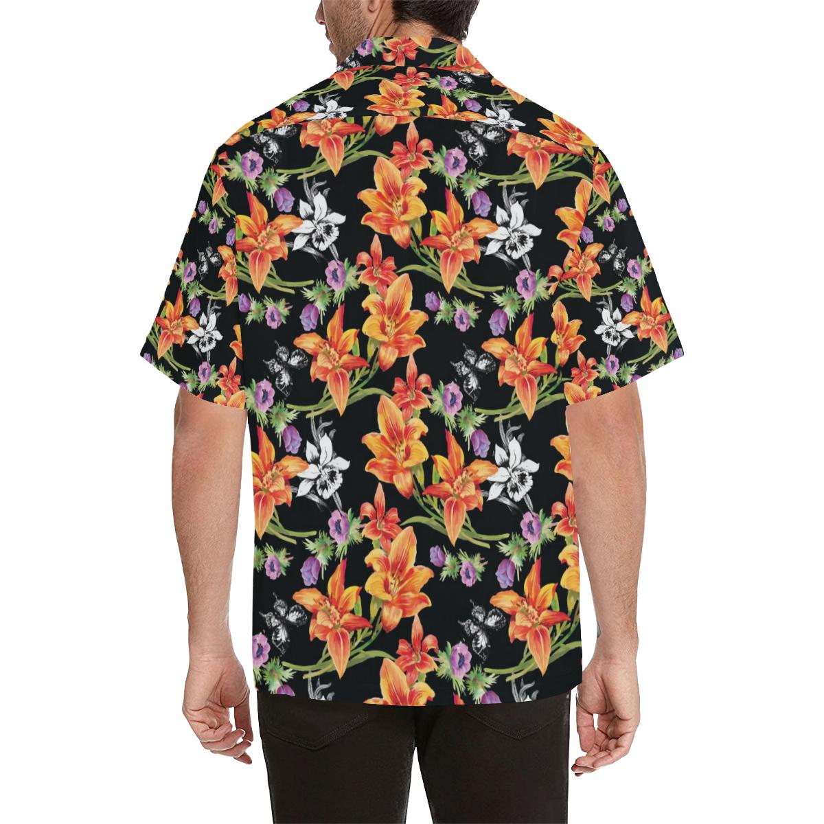 Tropical Flower Pattern Print Design TF02 Men Hawaiian Shirt-JorJune