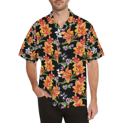 Tropical Flower Pattern Print Design TF02 Men Hawaiian Shirt-JorJune