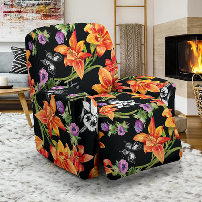 Tropical Flower Pattern Print Design TF02 Recliner Slipcover-JORJUNE.COM