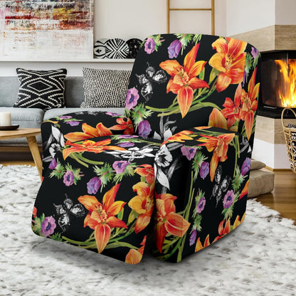 Tropical Flower Pattern Print Design TF02 Recliner Slipcover-JORJUNE.COM