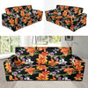 Tropical Flower Pattern Print Design TF02 Sofa Slipcover-JORJUNE.COM