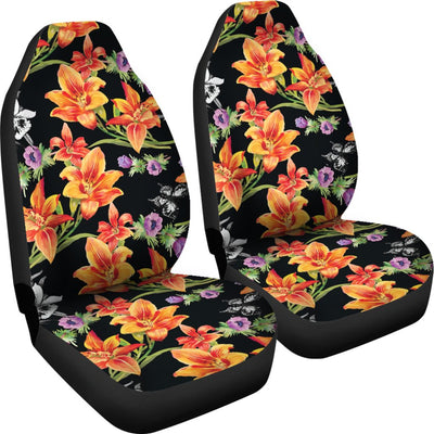 Tropical Flower Pattern Print Design TF02 Universal Fit Car Seat Covers-JorJune