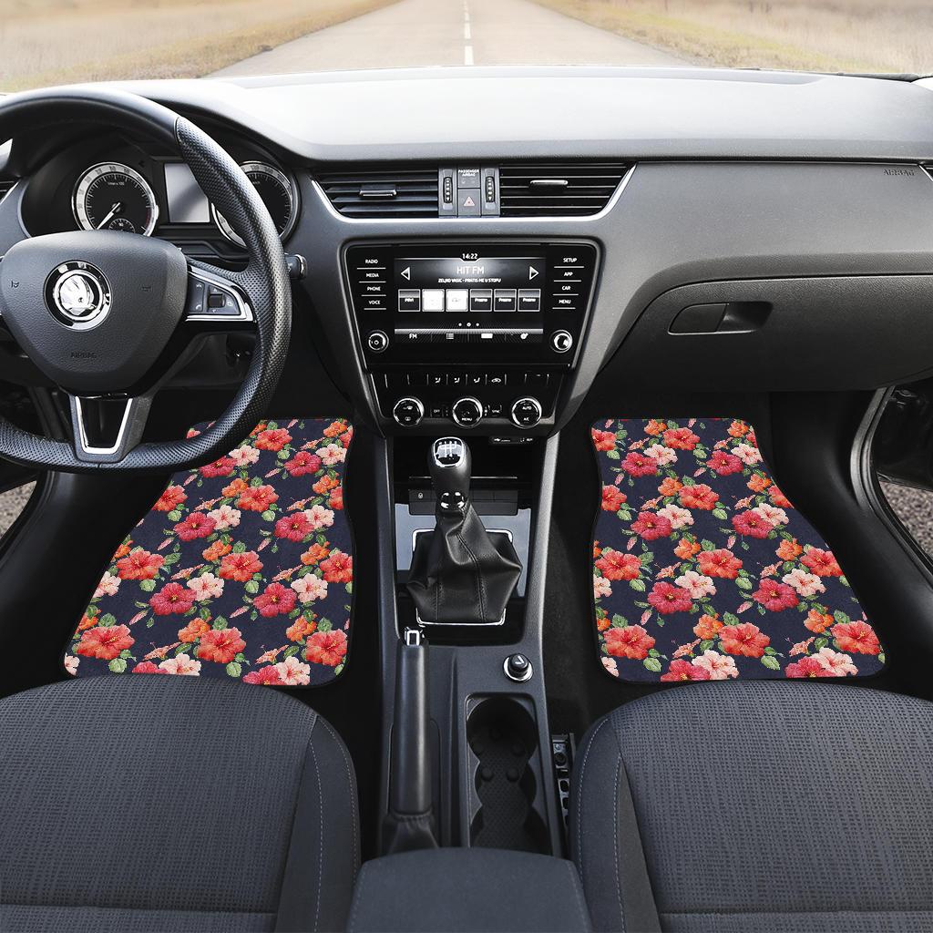 Tropical Flower Pattern Print Design TF020 Car Floor Mats-JORJUNE.COM