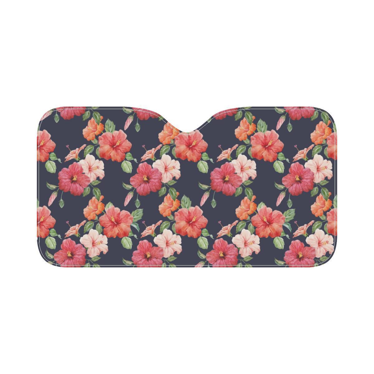 Tropical Flower Pattern Print Design TF020 Car Sun Shade-JorJune