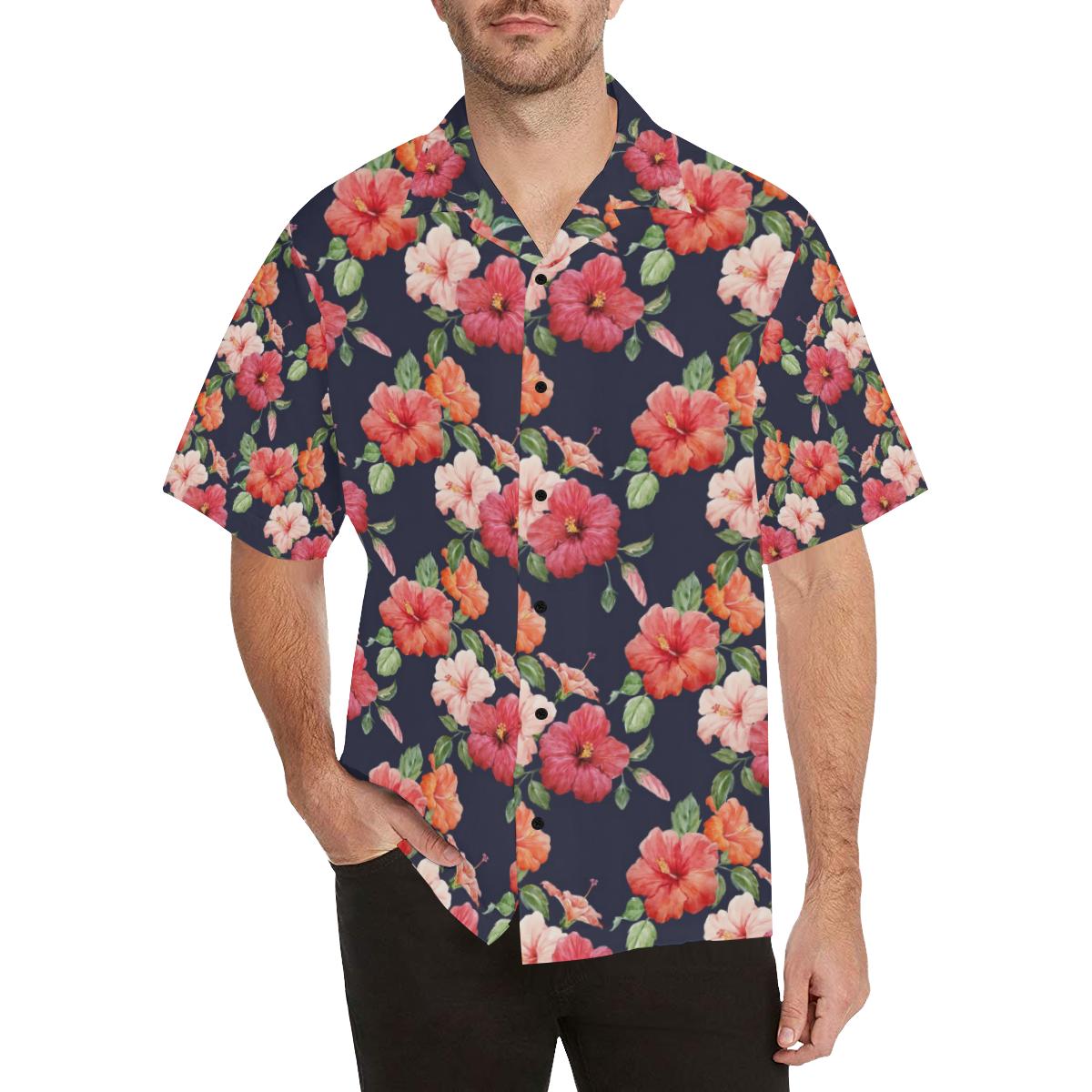 Tropical Flower Pattern Print Design TF020 Men Hawaiian Shirt-JorJune
