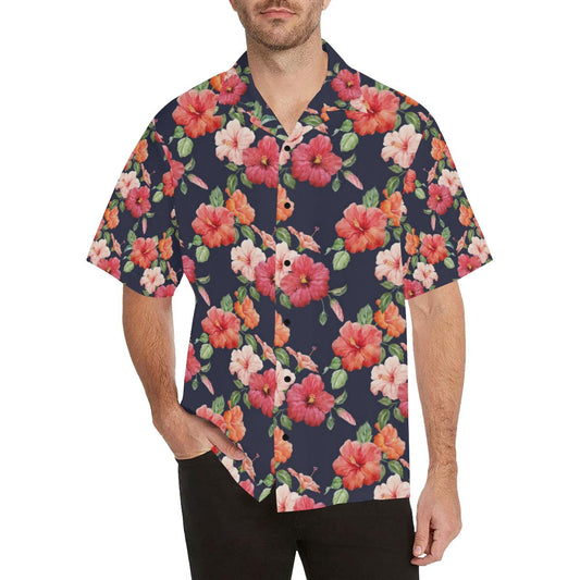 Tropical Flower Pattern Print Design TF020 Men Hawaiian Shirt-JorJune
