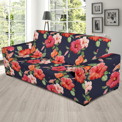 Tropical Flower Pattern Print Design TF020 Sofa Slipcover-JORJUNE.COM