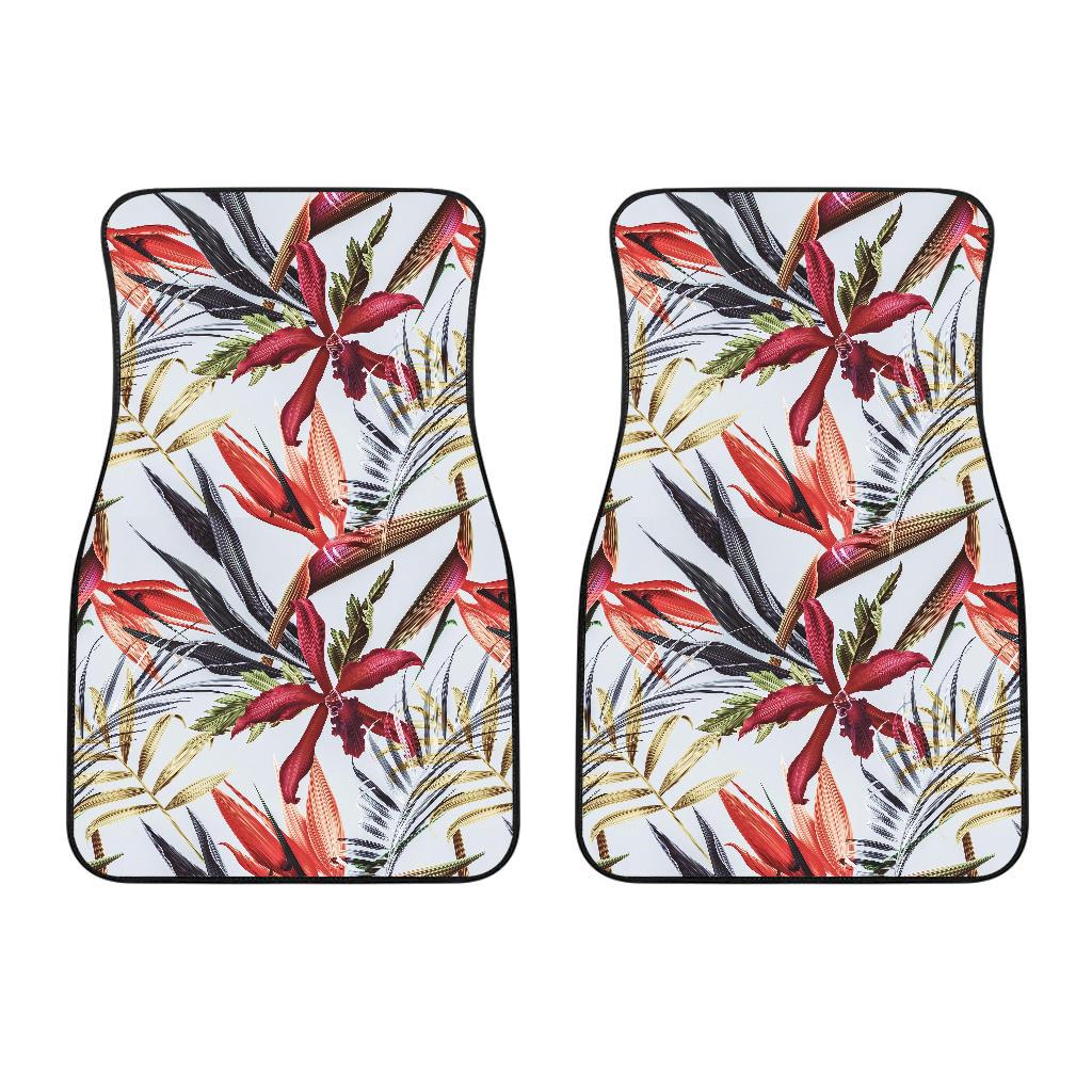 Tropical Flower Pattern Print Design TF021 Car Floor Mats-JORJUNE.COM