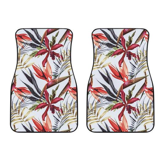 Tropical Flower Pattern Print Design TF021 Car Floor Mats-JORJUNE.COM