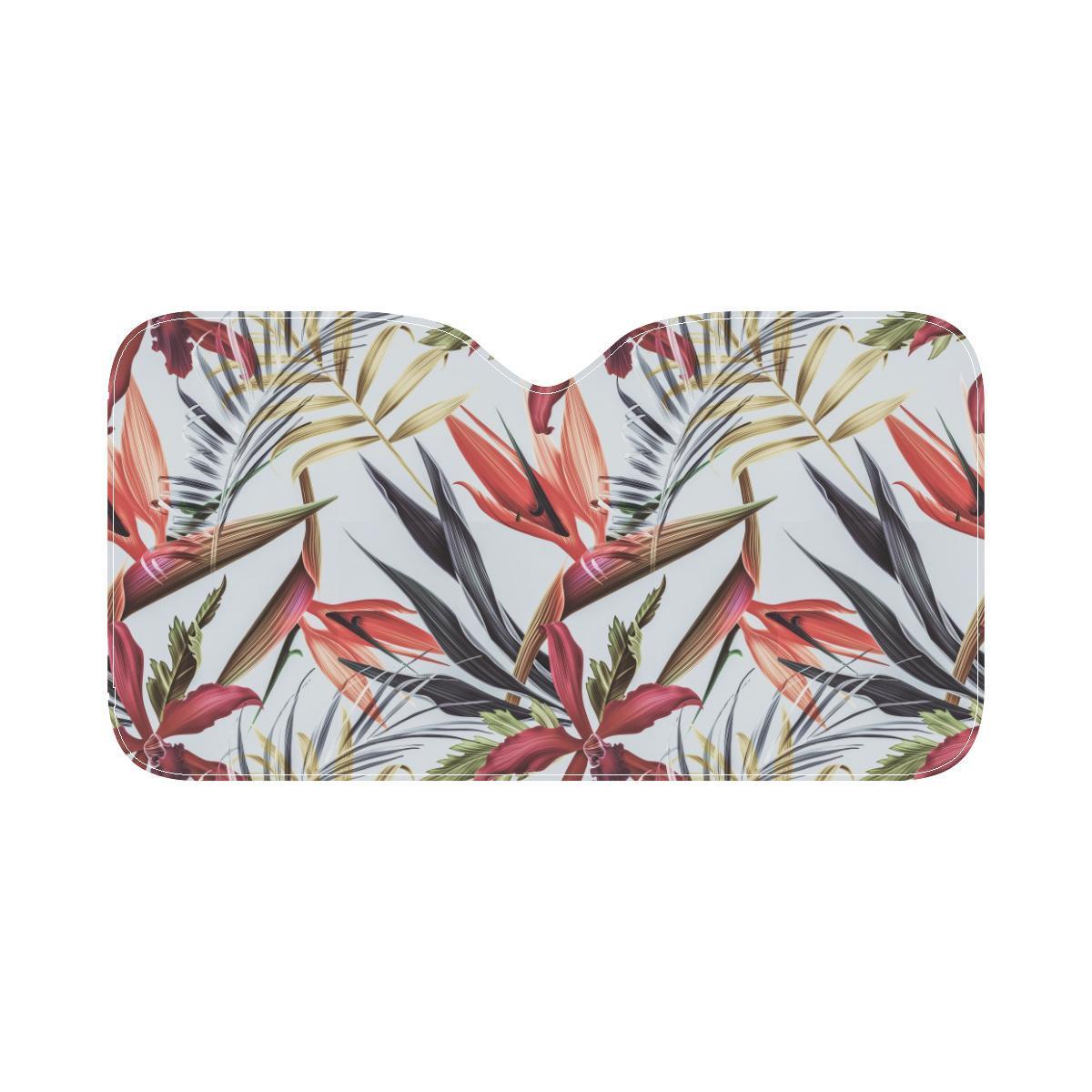 Tropical Flower Pattern Print Design TF021 Car Sun Shade-JorJune