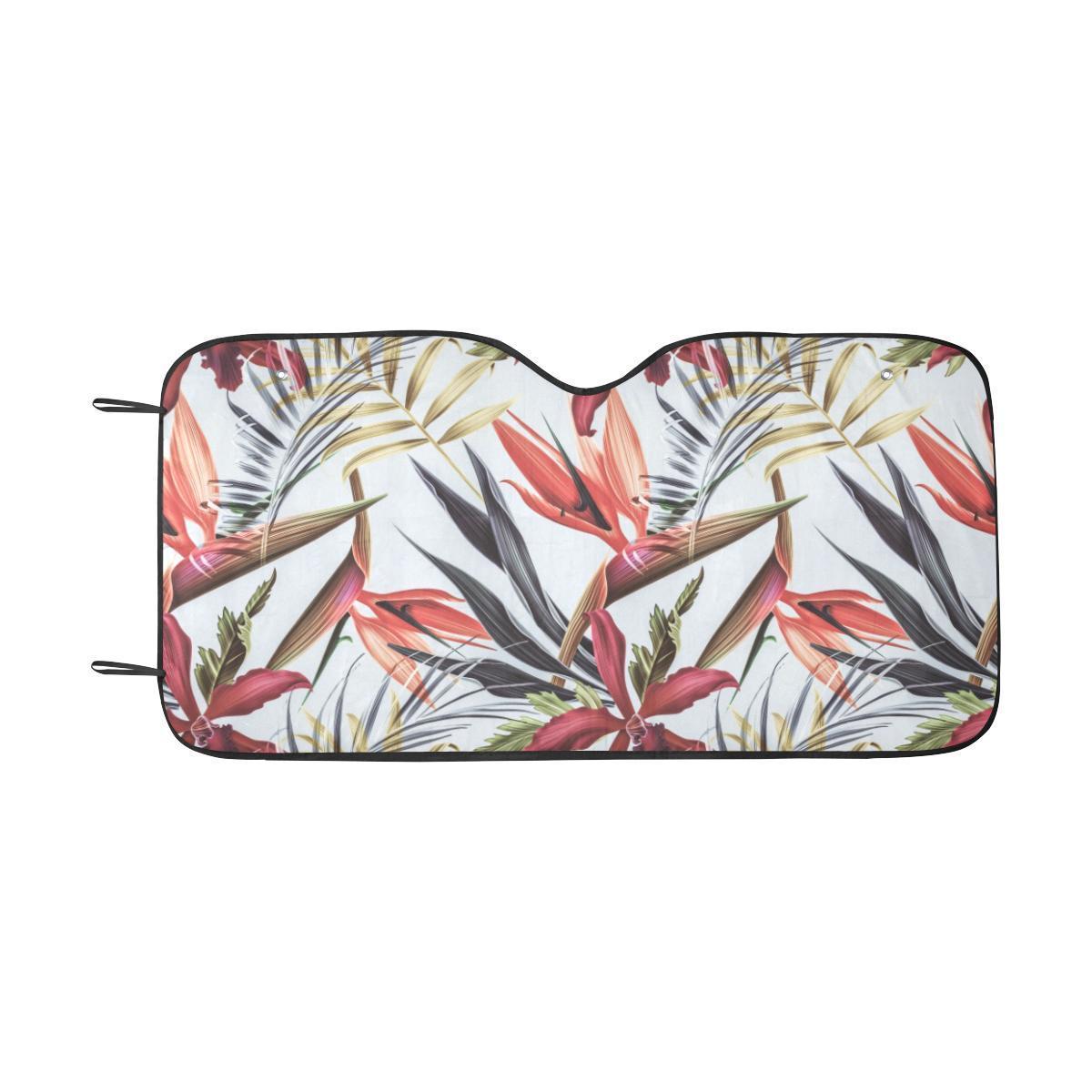 Tropical Flower Pattern Print Design TF021 Car Sun Shade-JorJune