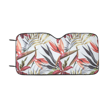 Tropical Flower Pattern Print Design TF021 Car Sun Shade-JorJune