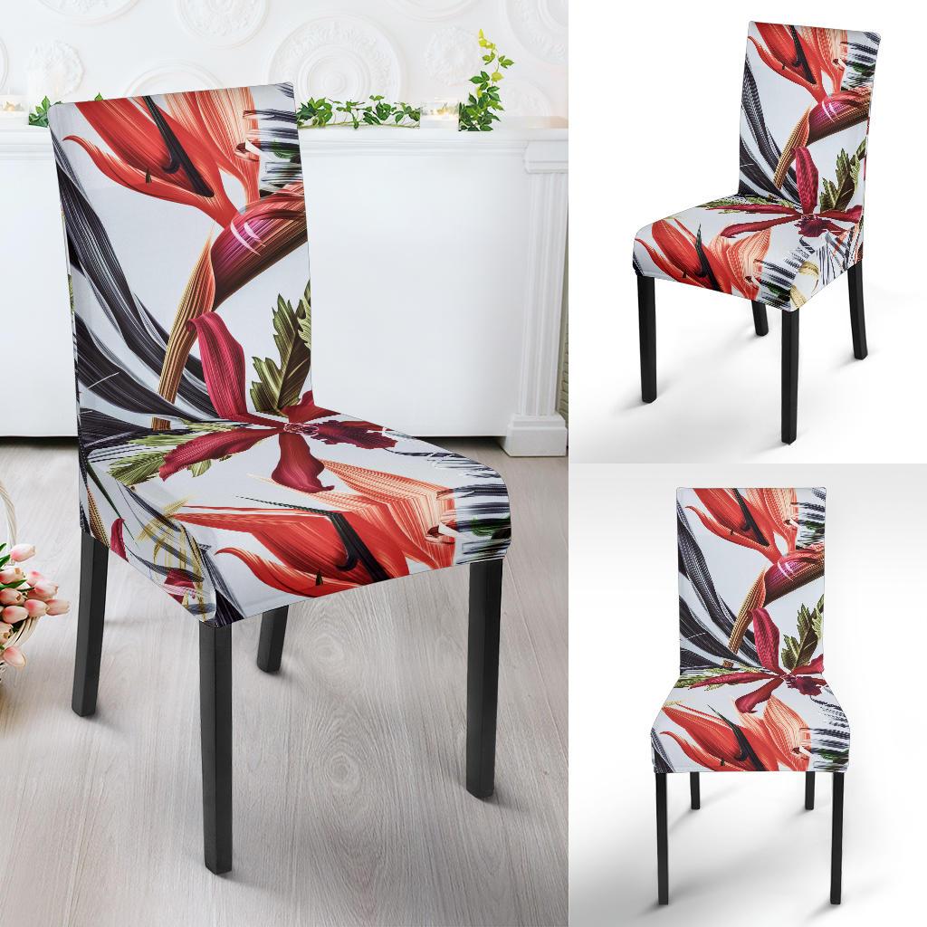 Tropical Flower Pattern Print Design TF021 Dining Chair Slipcover-JORJUNE.COM