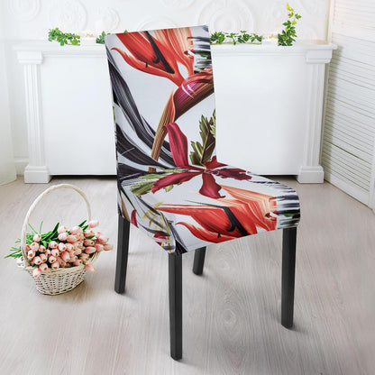 Tropical Flower Pattern Print Design TF021 Dining Chair Slipcover-JORJUNE.COM