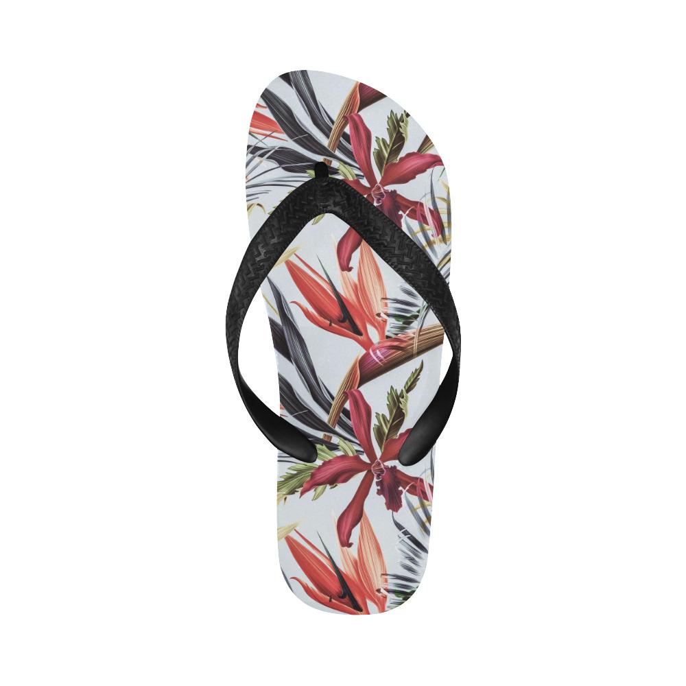 Tropical Flower Pattern Print Design TF021 Flip Flops-JorJune