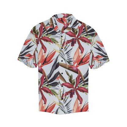 Tropical Flower Pattern Print Design TF021 Men Hawaiian Shirt-JorJune