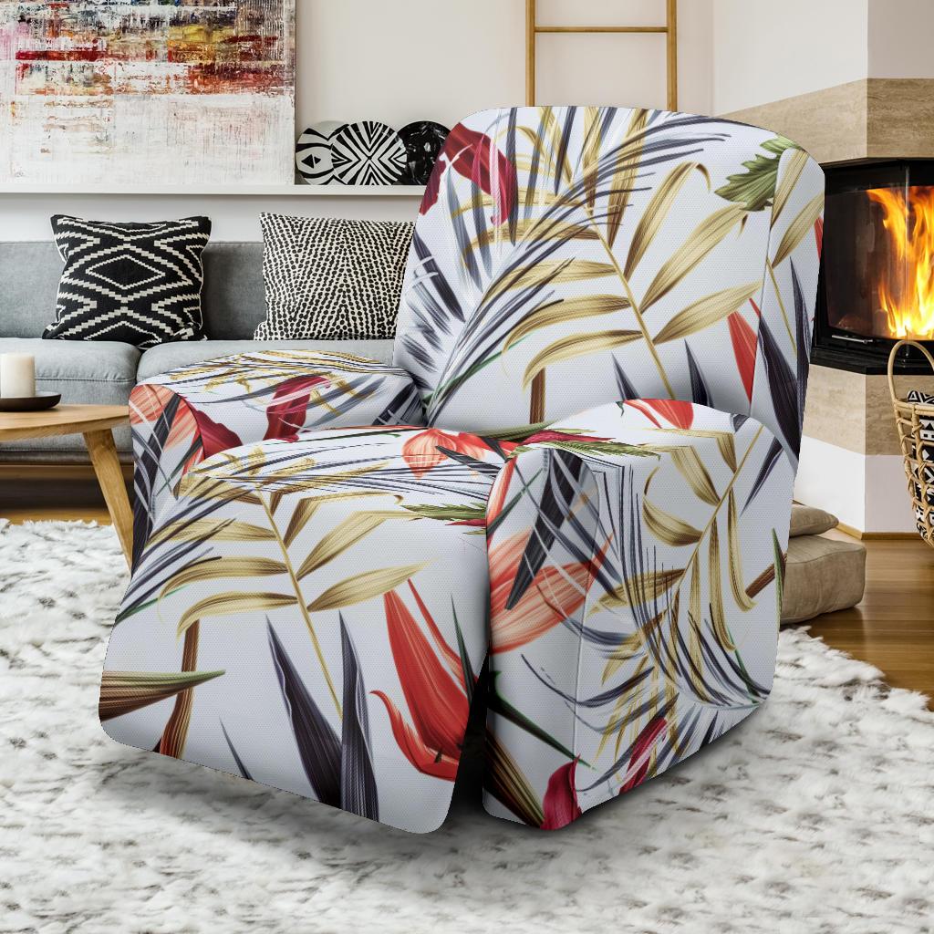 Tropical Flower Pattern Print Design TF021 Recliner Slipcover-JORJUNE.COM