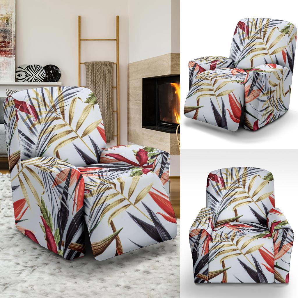 Tropical Flower Pattern Print Design TF021 Recliner Slipcover-JORJUNE.COM
