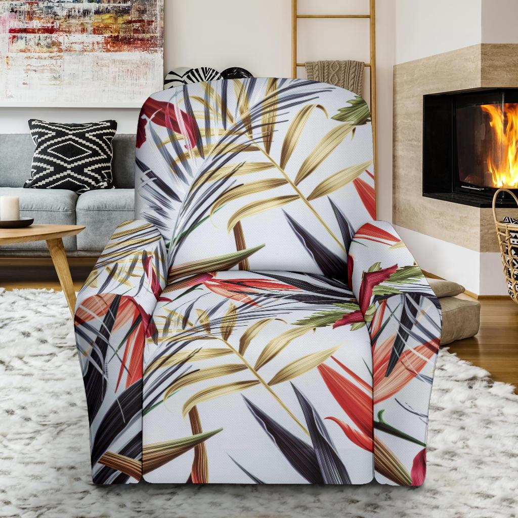 Tropical Flower Pattern Print Design TF021 Recliner Slipcover-JORJUNE.COM