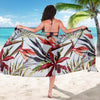 Tropical Flower Pattern Print Design TF021 Sarong Pareo Wrap-JORJUNE.COM