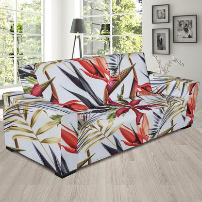 Tropical Flower Pattern Print Design TF021 Sofa Slipcover-JORJUNE.COM