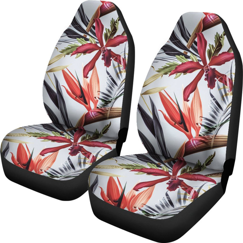 Tropical Flower Pattern Print Design TF021 Universal Fit Car Seat Covers-JorJune