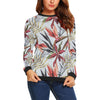 Tropical Flower Pattern Print Design TF021 Women Long Sleeve Sweatshirt-JorJune