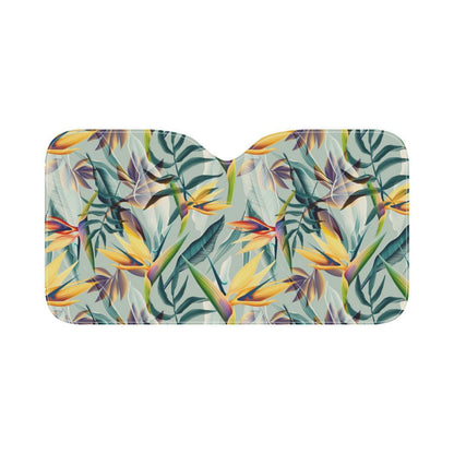 Tropical Flower Pattern Print Design TF022 Car Sun Shade-JorJune