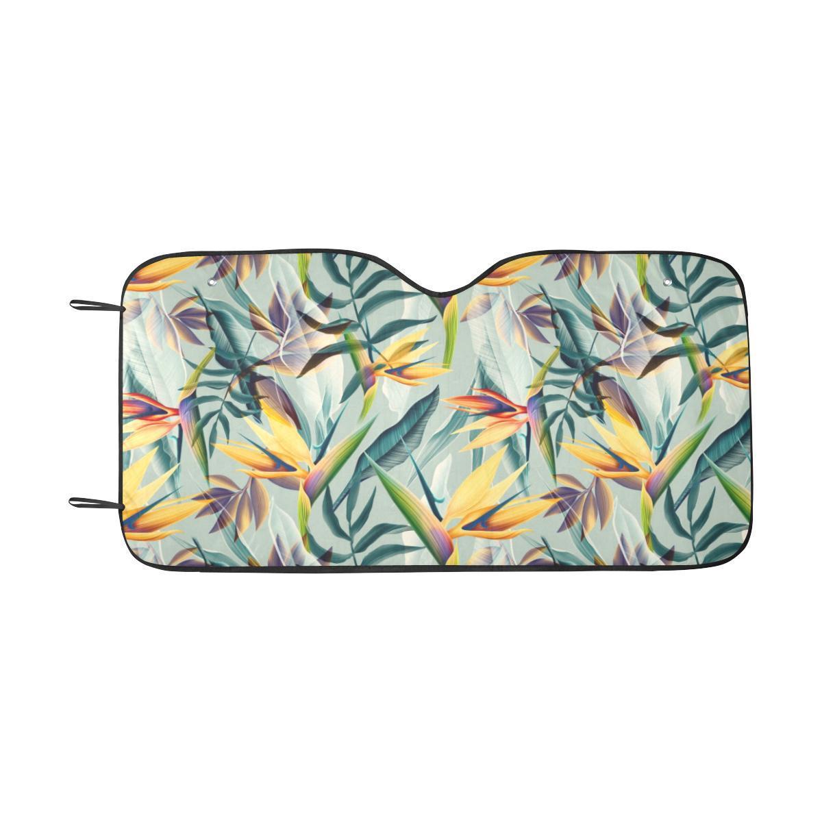 Tropical Flower Pattern Print Design TF022 Car Sun Shade-JorJune
