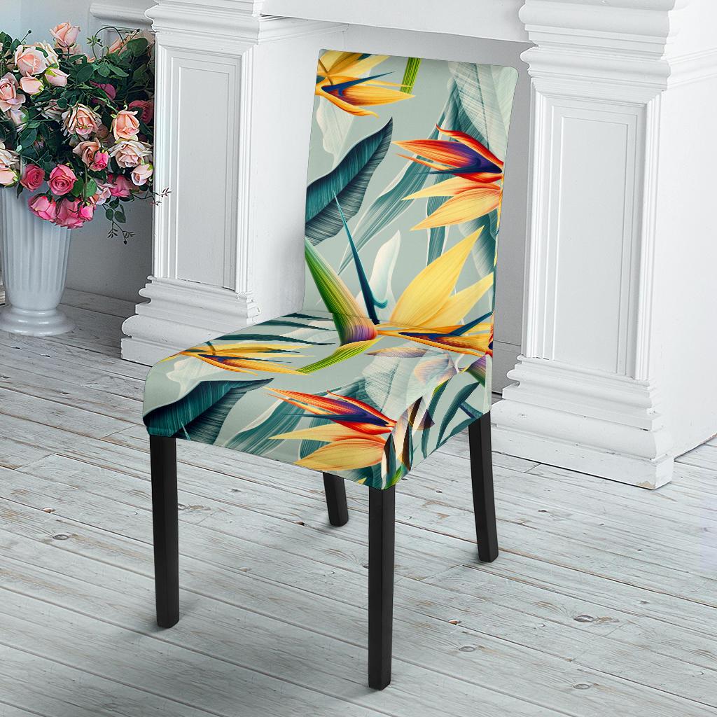 Tropical Flower Pattern Print Design TF022 Dining Chair Slipcover-JORJUNE.COM