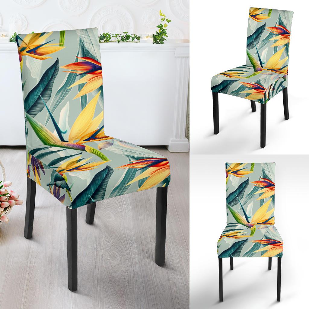 Tropical Flower Pattern Print Design TF022 Dining Chair Slipcover-JORJUNE.COM