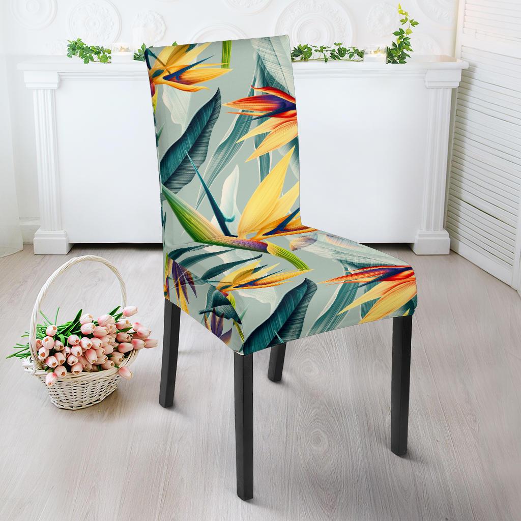 Tropical Flower Pattern Print Design TF022 Dining Chair Slipcover-JORJUNE.COM