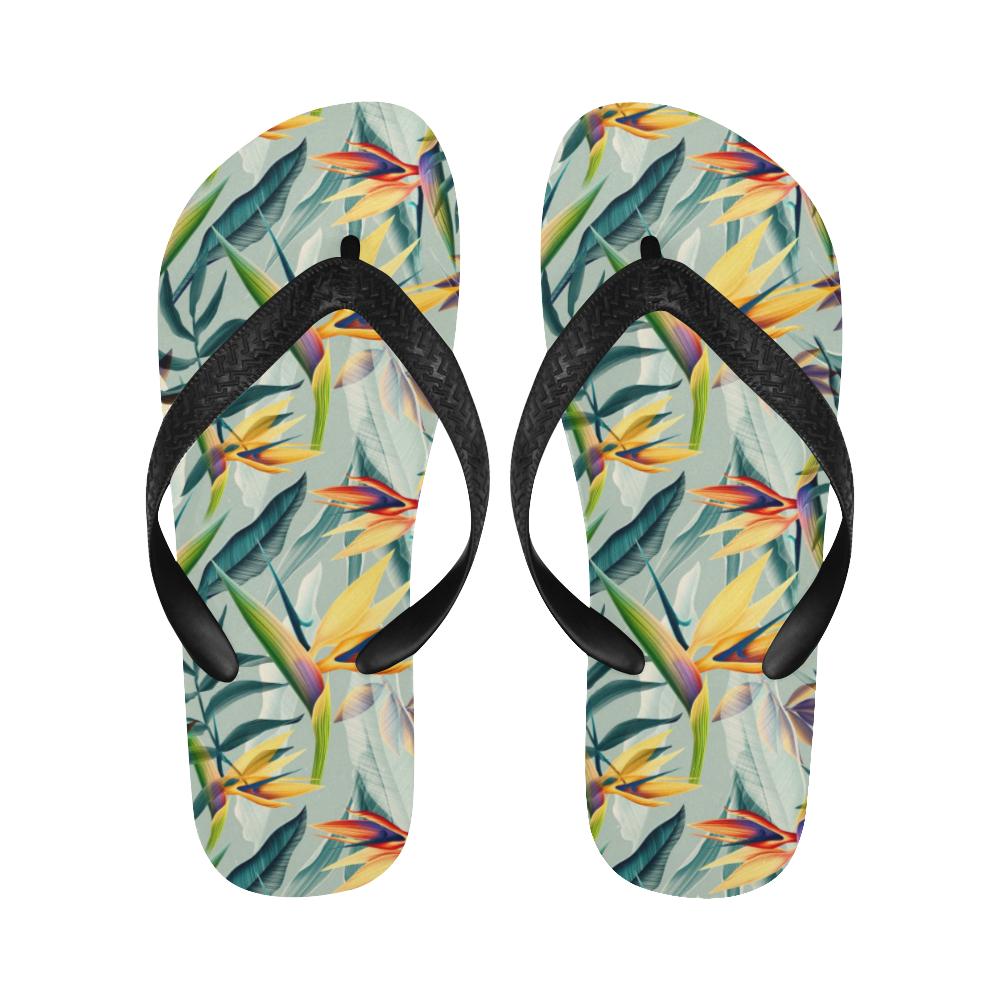 Tropical Flower Pattern Print Design TF022 Flip Flops-JorJune