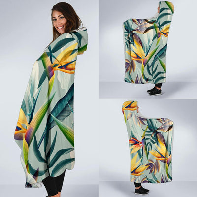 Tropical Flower Pattern Print Design TF022 Hooded Blanket-JORJUNE.COM