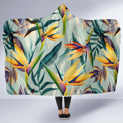 Tropical Flower Pattern Print Design TF022 Hooded Blanket-JORJUNE.COM