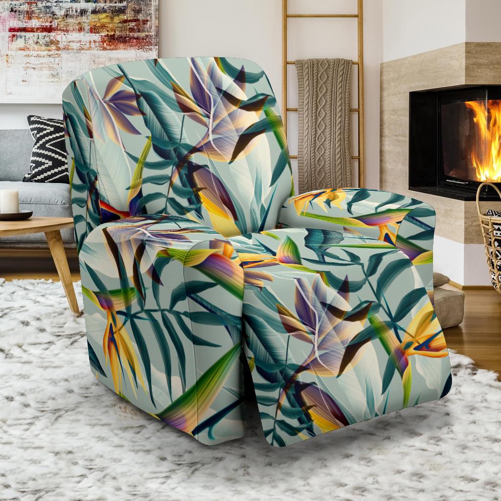 Tropical Flower Pattern Print Design TF022 Recliner Slipcover-JORJUNE.COM