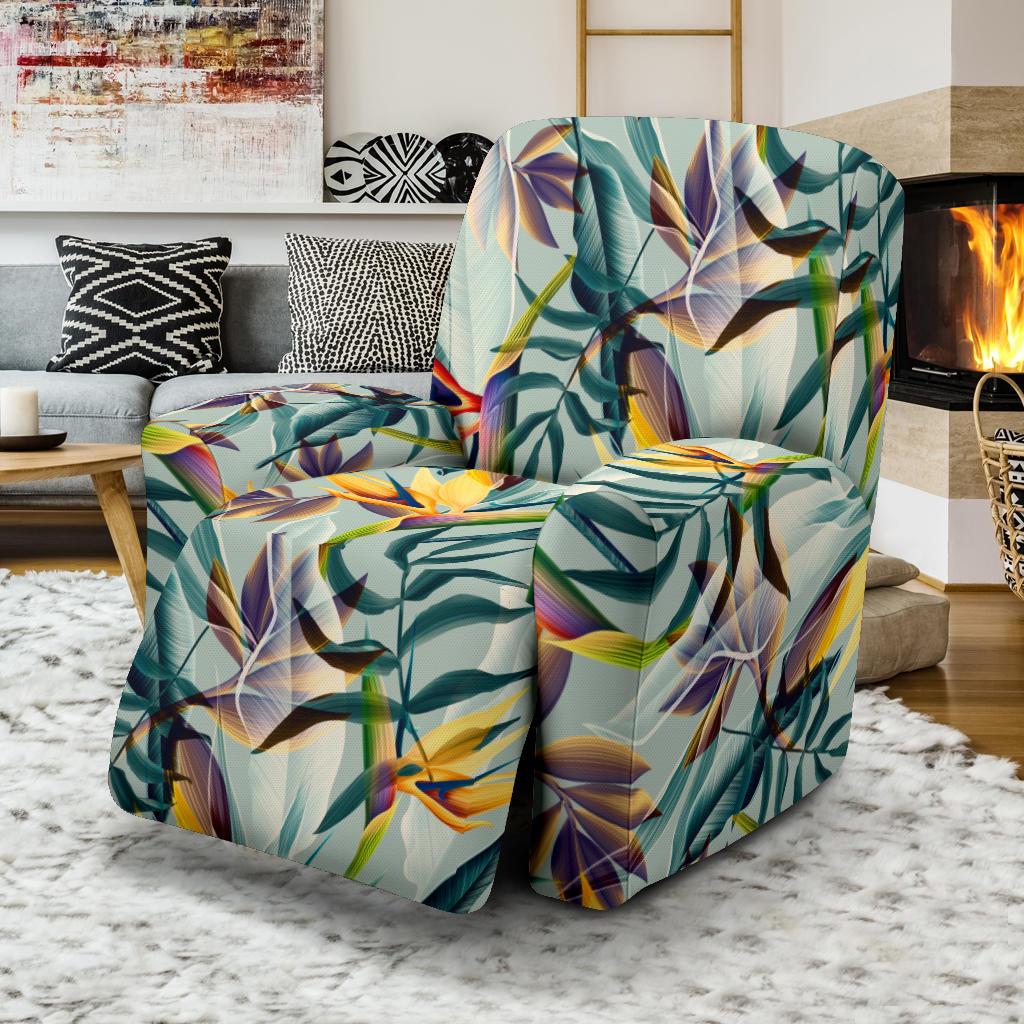 Tropical Flower Pattern Print Design TF022 Recliner Slipcover-JORJUNE.COM