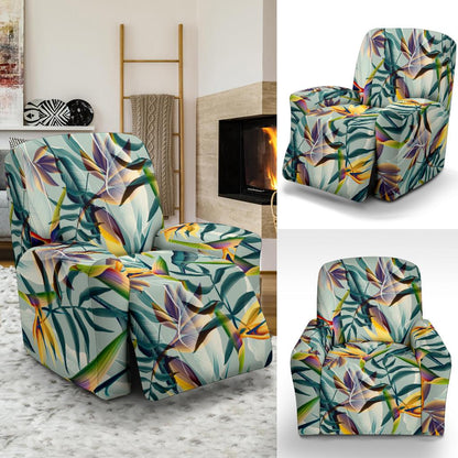 Tropical Flower Pattern Print Design TF022 Recliner Slipcover-JORJUNE.COM