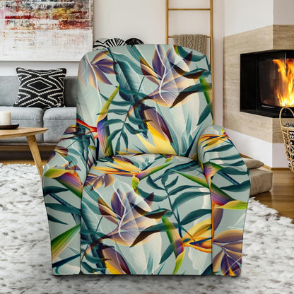 Tropical Flower Pattern Print Design TF022 Recliner Slipcover-JORJUNE.COM