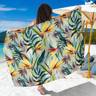 Tropical Flower Pattern Print Design TF022 Sarong Pareo Wrap-JORJUNE.COM