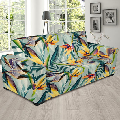 Tropical Flower Pattern Print Design TF022 Sofa Slipcover-JORJUNE.COM